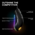 SteelSeries Rival 3 Wired Gaming Mouse with TrueMove Sensor and Prism Lighting - Image 3