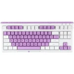 Epomaker Brick 87 Tri-Mode TKL Hot Swappable Mechanical Keyboard - White Purple