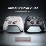 GameSir Nova 2 Lite Wireless PC Controller with Hall Effect Joysticks & Triggers, 2.4G & Wired 1000Hz Polling Rate, Remappable Buttons - Compatible with PC/Switch/Steam/Android - Midnight Gray - Image 2