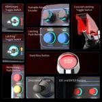 PXN CB1 Racing Button Box PC USB Simulation Racing Instrument Center Control Button Box Multi-function 30 Programmable Buttons for PC, Adjustable RGB Lighting, For Truck ETS2 Hub Sim racing - Image 3