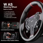 PXN VD4 Bundle – PC Sim Racing Setup with 4Nm Direct Drive Servo Motor Base, 11-Inch W AS Racing Wheel & PD HM Brake & Throttle Pedals – Force Feedback Steering Wheel for PC - Image 3