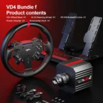 PXN VD4 Bundle – PC Sim Racing Setup with 4Nm Direct Drive Servo Motor Base, 11-Inch W AS Racing Wheel & PD HM Brake & Throttle Pedals – Force Feedback Steering Wheel for PC - Image 8