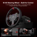 PXN VD6 Bundle - PC Steering Wheel and Pedals – 6 Nm Direct Drive Servo Motor Base, W AS Racing Wheel, Hall Effect 2-Pedal Set, and Table Clamp – Professional Sim Racing Setup - Image 6