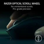Razer DeathAdder V4 Pro Wireless Gaming Mouse — Ultra-Lightweight 56g, 45K DPI Optical Sensor and Scroll Wheel, 8000Hz HyperPolling, Up to 150 Hr Battery, USB-C Charging, for PC, Laptop — Black - Image 3