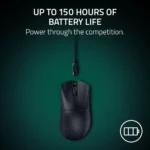 Razer DeathAdder V4 Pro Wireless Gaming Mouse — Ultra-Lightweight 56g, 45K DPI Optical Sensor and Scroll Wheel, 8000Hz HyperPolling, Up to 150 Hr Battery, USB-C Charging, for PC, Laptop — Black - Image 8