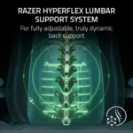 Razer Iskur V2 NewGen Gaming Chair, HyperFlex Lumbar Support System, Gen-2 EPU Leather With CoolTouch Technology, Cold-Cured Foam, 4D Adjustable Armrests - Black - Image 2
