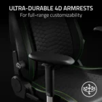 Razer Iskur V2 NewGen Gaming Chair, HyperFlex Lumbar Support System, Gen-2 EPU Leather With CoolTouch Technology, Cold-Cured Foam, 4D Adjustable Armrests - Black - Image 3