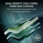 Razer Iskur V2 NewGen Gaming Chair, HyperFlex Lumbar Support System, Gen-2 EPU Leather With CoolTouch Technology, Cold-Cured Foam, 4D Adjustable Armrests - Black - Image 6