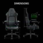 Razer Iskur V2 NewGen Gaming Chair, HyperFlex Lumbar Support System, Gen-2 EPU Leather With CoolTouch Technology, Cold-Cured Foam, 4D Adjustable Armrests - Black - Image 8