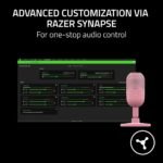 Razer Seiren V3 Mini USB Microphone: Condenser Mic, Supercardioid Pickup Pattern, Tap-to-Mute Sensor with LED Indicator, Shock Absorber, Ultra Compact, PC, Discord, OBS Studio, XSplit - Quartz - Image 4