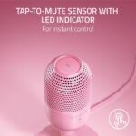 Razer Seiren V3 Mini USB Microphone: Condenser Mic, Supercardioid Pickup Pattern, Tap-to-Mute Sensor with LED Indicator, Shock Absorber, Ultra Compact, PC, Discord, OBS Studio, XSplit - Quartz - Image 5